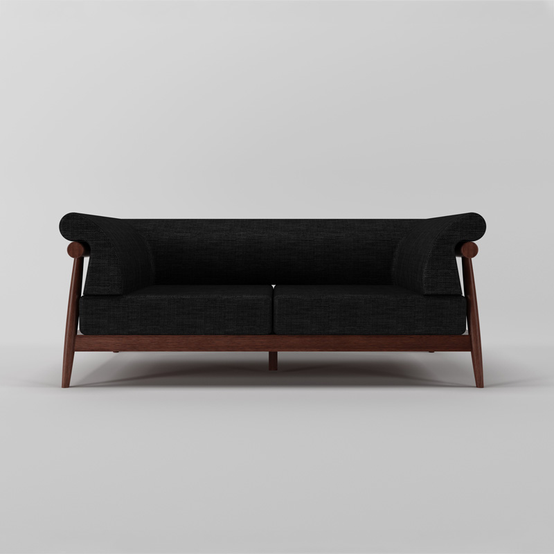 Haritz Egurrezko Milan Sofa Rustikoa